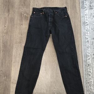 Men's Black Levi's 501 Button Fly W32 L32